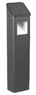 Luminaria  tipo Bolardo Autonomo solar de   3W   Luz Blanco Calido 3000k IP65