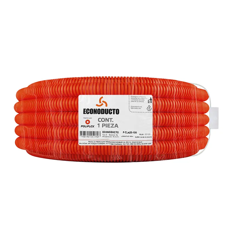 POLIFLEX NARANJA ECONODUCTO  1/2" 100MTS