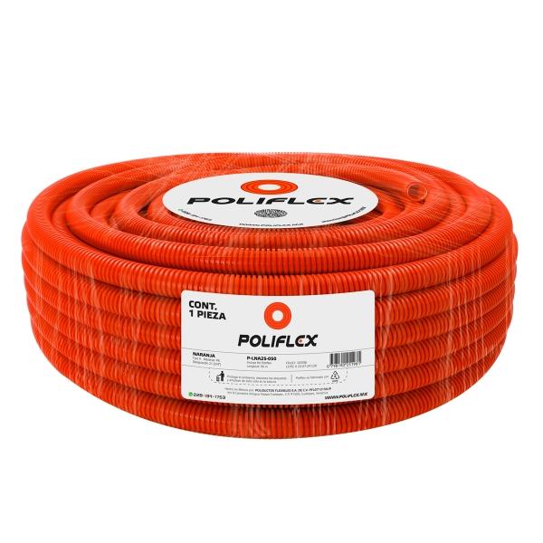POLIFLEX  NARANJA 3/4 ROLLO DE 50 METROS
