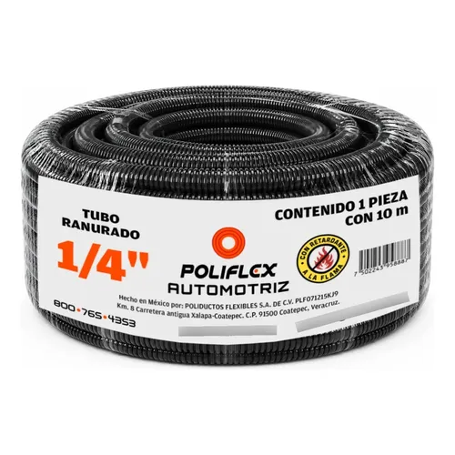 POLIFLEX NEGRO AUTOMOTRIZ DE 1/4"